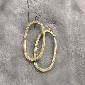 Kendra Scott Elle Open Frame Drop Earrings | Gold